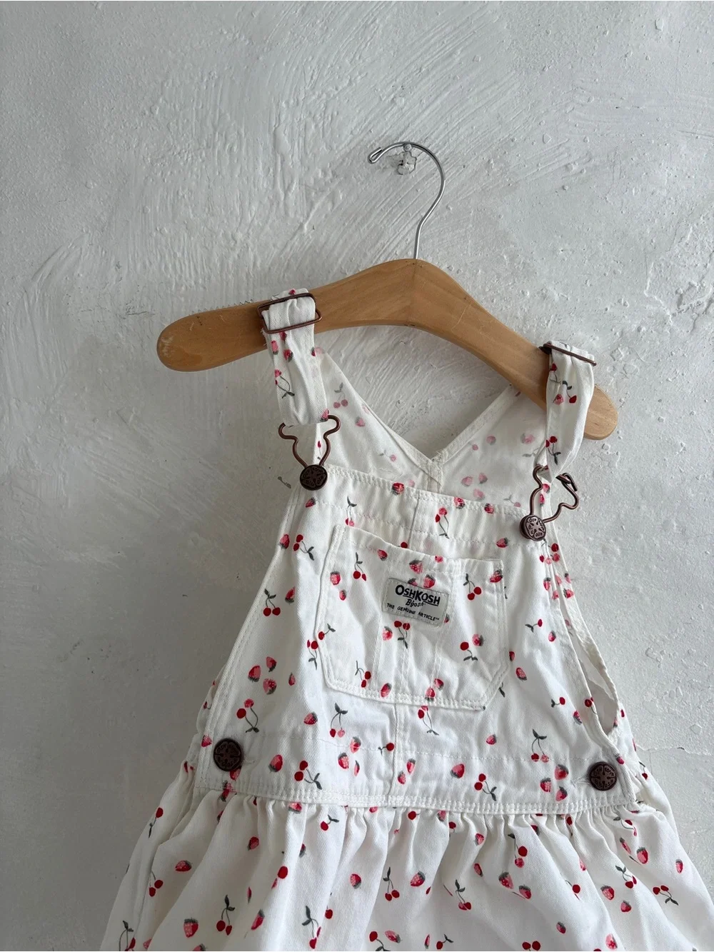 Oshkosh bgosh cherry 4T overall dress